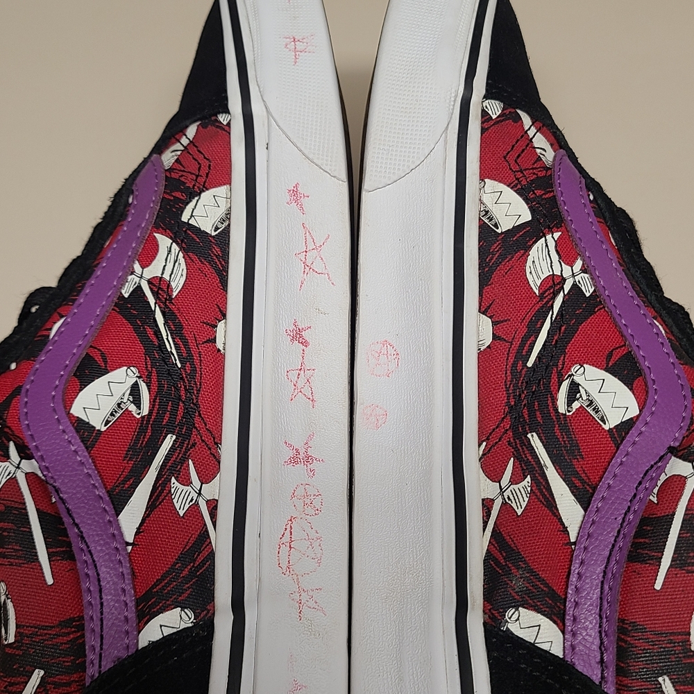 Vans X Nightmare Before Christmas old skool skateboard sneakers size 7 1/2 - Picture 10 of 13